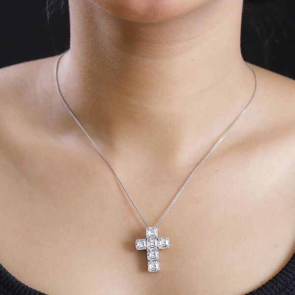 J Francis gefertigt mit SWAROVSKI- Weißer Swarovski Zirkonia-Anhänger image number 3