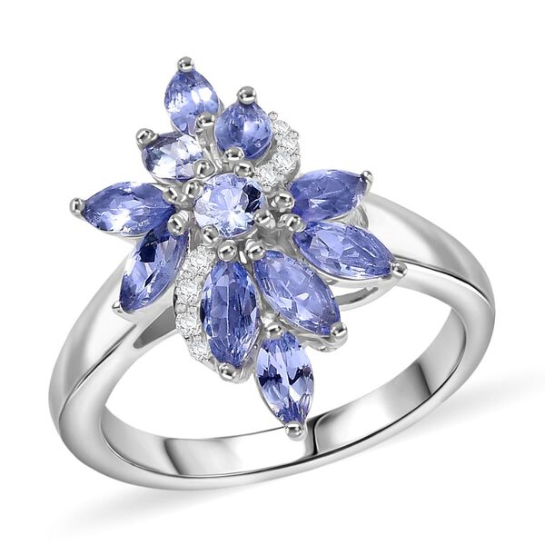 Tansanit und Moissanit Ring  - 1,75 ct. image number 4