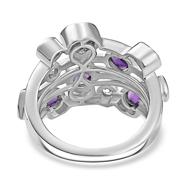 Afrikanischer Amethyst und Zirkon Ring - 2,14 ct. image number 5