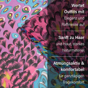 LA MAREY - 
Chiffonschal aus 100% Maulbeerseide in Multicolor