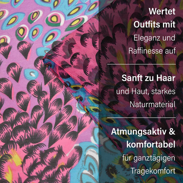 LA MAREY - 
Chiffonschal aus 100% Maulbeerseide in Multicolor image number 4