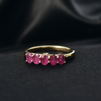 D'Joy AA afrikanischer Rubin und Diamant Ring - 1,38 ct.