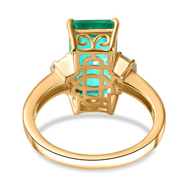 Smaragd Quarz Triplett und Zirkon Ring - 5,30 ct. image number 6