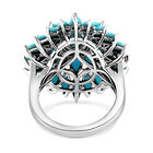 Natürlicher Sleeping Beauty Türkis-Ring, 925 Silber platiniert  ca. 4,09 ct image number 5