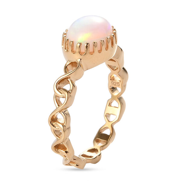 Nat&uuml;rlicher &Auml;thiopischer Opal Ring 585 Vergoldet image number 5