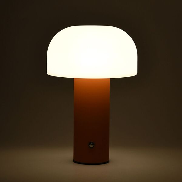 LIVMORE Wiederaufladbare und tragbare LED-Tischlampe, 12,5x20,5cm, Orange image number 3