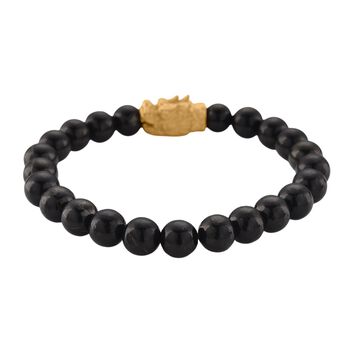 Shungit Armband, flexibel, 925 Silber vergoldet ca. 75.00 ct