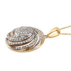 Diamant-Anhänger mit Boxkette, 50 cm, 925 Silber Gelbgold Vermeil ca. 1,00 ct image number 3