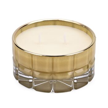 LIVMORE - Duftkerze Winterzauber-Design, 28 Std. Brenndauer, 150g, 4,5 ml &auml;therisches &Ouml;l, Oud-Holz, Gr&uuml;n