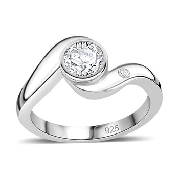 Moissanit Ring, ca. 0,46 ct