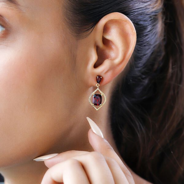 Nat&uuml;rliche Mosambik Granat-Ohrringe - 6,13 ct. image number 3