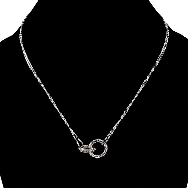 Royal Bali Kollektion- Drachenhaut-Textur verflochtener Anh&auml;nger mit 76 cm Kette image number 2