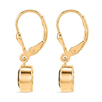 D'Joy AAA Ouro Verde-Quarz Ohrringe 925 Silber 750 Vergoldet ca. 1,60 ct.