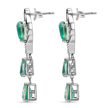 D joy Pfau Quarz Triplette Ohrringe 925 Silber rhodiniert ca. 7,88 ct.