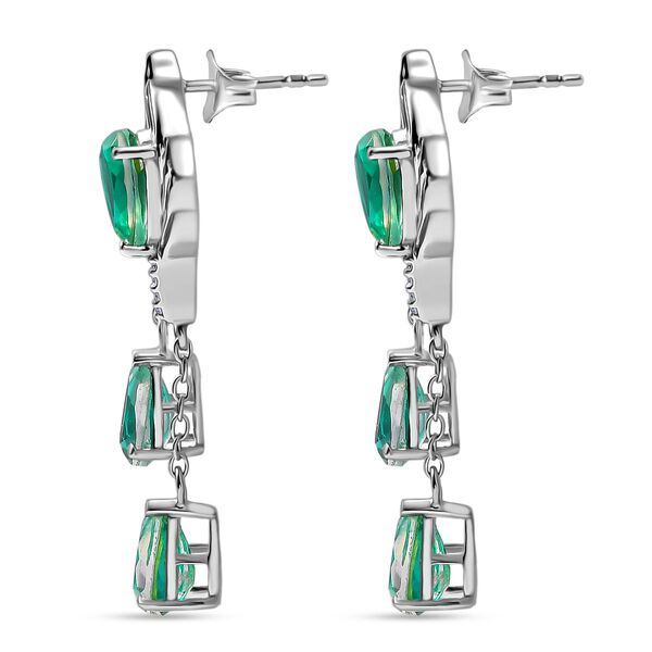 D joy Pfau Quarz Triplette Ohrringe 925 Silber rhodiniert ca. 7,88 ct. image number 3