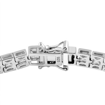 Moissanit Armband ca. 20 cm 925 Silber rhodiniert ca. 16,11 ct.