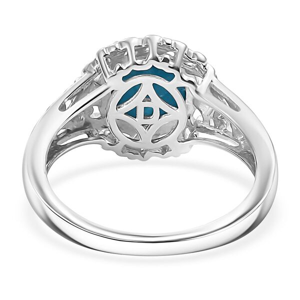 D'Joy AA Sleeping Beauty Türkis Ring 925 Silber Rhodiniert und 750 Gelbgold Vermeil (Größe 19.00) ca. 1.87 ct image number 6