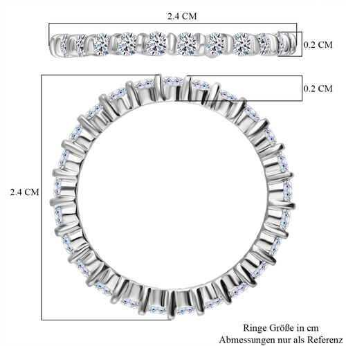 Lab Grown Diamant SI-GH Ring 925 Silber rhodiniert (Größe 18.00) ca. 1,00 ct image number 5
