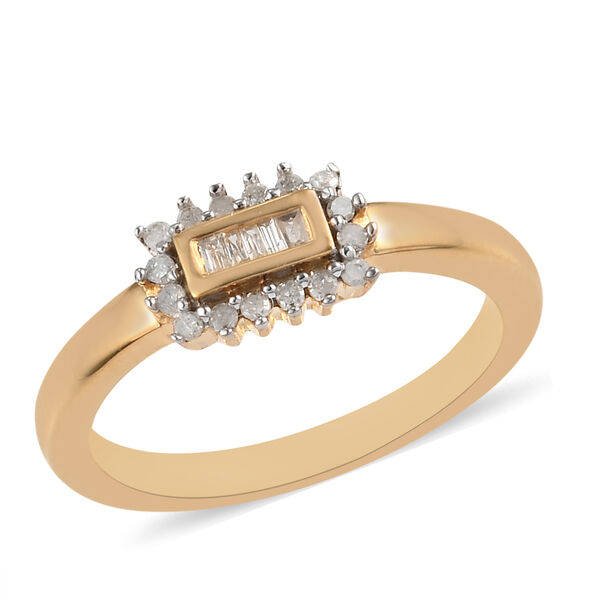 Diamant Ring 925 Silber 585 Vergoldet image number 4