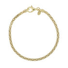 LA BELLA feinstes handgefertigtes Italienisches 925 Silber vergoldet Armband ca. 19 cm ca. 3,82g