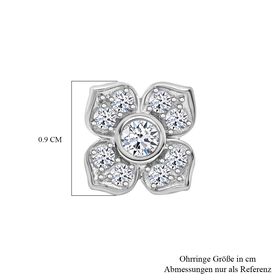 LUXURIANT SI-GH Labor Diamant Ohrringe, 925 Silber platiniert - 0,50 ct.