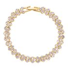 Weißer Zirkonia Armband ca. 19 cm Reines Messing ca. 20.00 ct