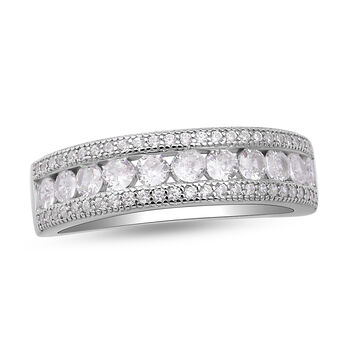 Lustro Stella - wei&szlig;er Zirkonia-Ring, 925 Silber rhodiniert (Gr&ouml;&szlig;e 16.00) ca. 1,05 ct