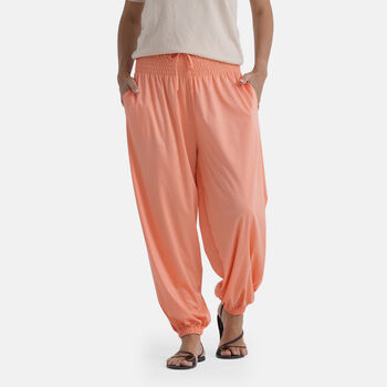  La Marey knit wear smocked waist pant elastic around ankles