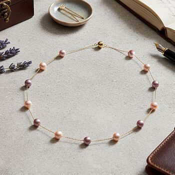 D'Joy AAA mehrfarbige Edison Perle 50cm Halskette