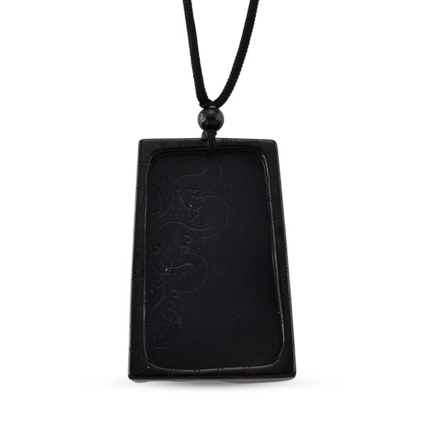 Majest&auml;tischer W&auml;chter - Schwarzer Jadeit-Guan Gong, Halskette Flexibles cm ca. 125.00 ct image number 4