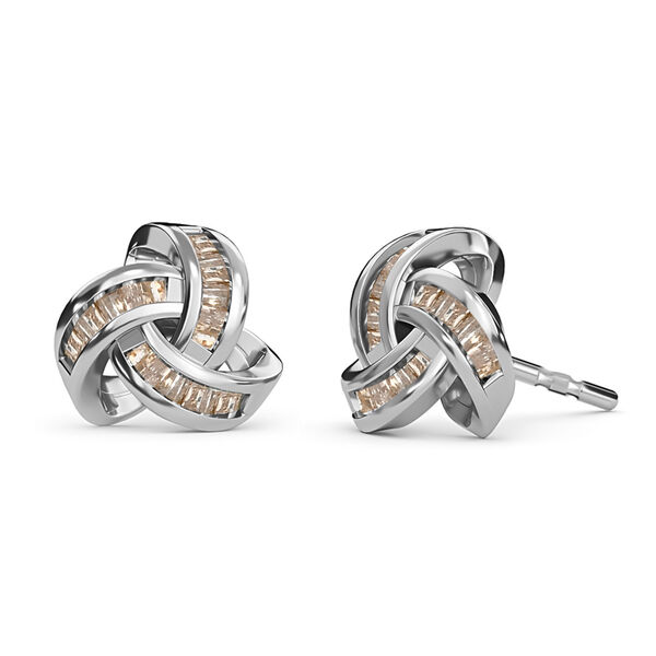 Liebesknoten Champagner Diamant Ohrringe - 0,15 ct. image number 7