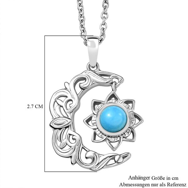 EverTrue Sleeping Beauty Türkis Anhänger mit 50cm Kette in Silberton - 0,41 ct. image number 7