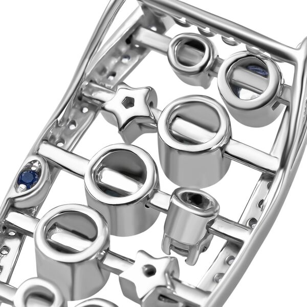 GP Celestial Kollektion- Schweizer Blautopas, Zirkon und blauer Saphir Anhänger mit 50cm Kette - 1,45 ct. image number 8