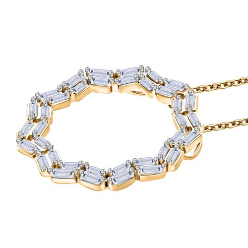 LUXURIOUS DIAMOND -Lab Grown Diamant Schmuckset 925 Silber 750 Gelbgold Vermeil ca. 1.00 ct image number 3