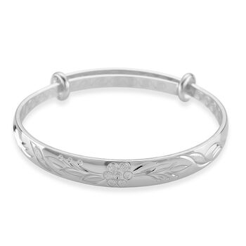 Flexibler Armreif, Klassischer Bangle Still, Messing, Silberfarben