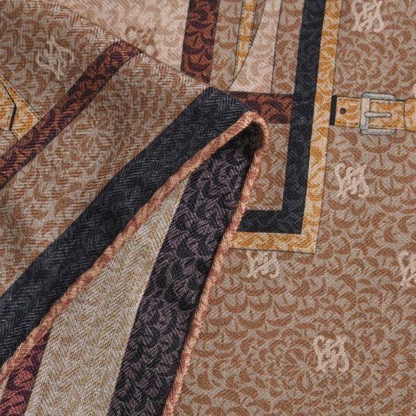 LA MAREY Foulard Quadratischer Schal, Braun image number 8