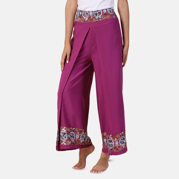 LA MAREY - bedruckte Sommerhose, violett, 38-42 image number 3