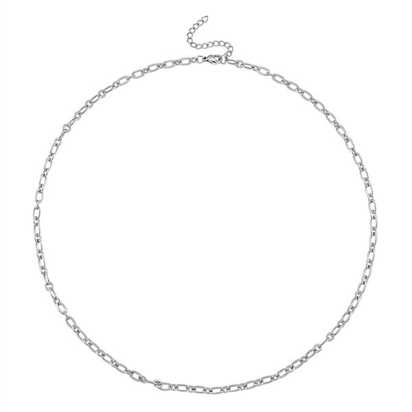 DESIGNER INSPIRIERT - 2er Fancy Ketten Set mit 5 cm Extender, Silberfarben image number 5