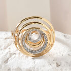 Diamant Ring 925 Silber Gelbgold Vermeil  ca. 0,33 ct image number 1