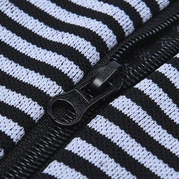 2er-Set Rei&szlig;verschluss-Socken, 38cm L&auml;nge, S/M, Schwarz-Wei&szlig;