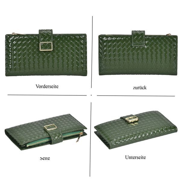 PU-Leder Brieftasche mit RFID-Schutz, dunkelgrün image number 4