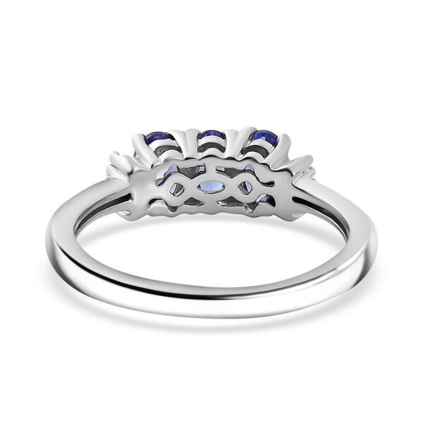 AAA Tansanit und Diamant Ring - 0,80 ct. image number 6