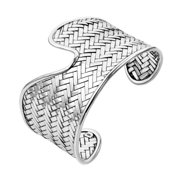 Royal Bali Kollektion - Armreif mit Korbflechtmuster, 19 cm - 36,64g image number 4