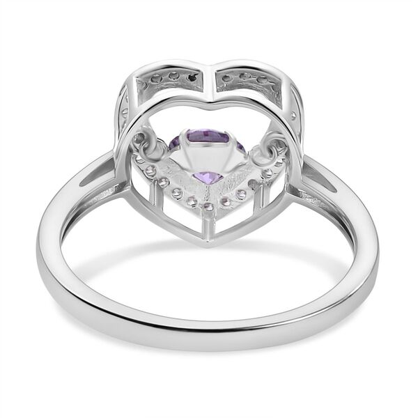 Lila und wei&szlig;er Zirkonia-Ring - 1,02 ct. image number 6