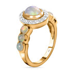 Natürlicher, äthiopischer Opal-Ring, 925 Silber vergoldet  ca. 1,30 ct image number 4