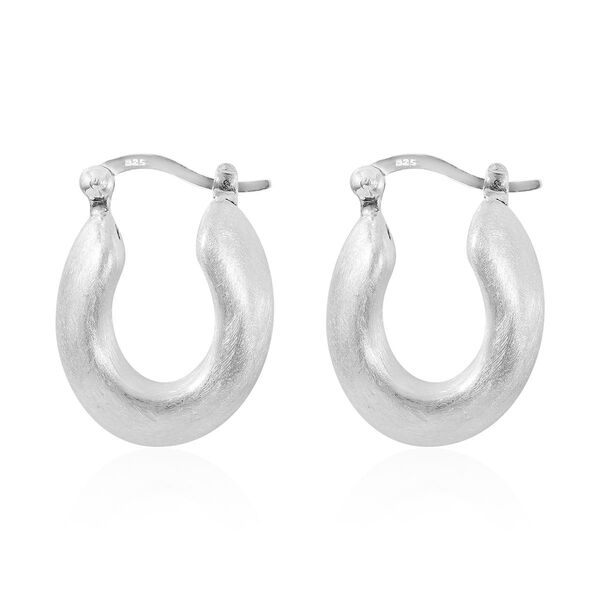 Breite Statement-Creolen, 925 Silber image number 2