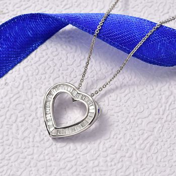 LUXURIANT SI-GH Labor Diamant Anh&auml;nger mit 50cm Kette, 925 Silber rhodiniert - 0,50 ct.