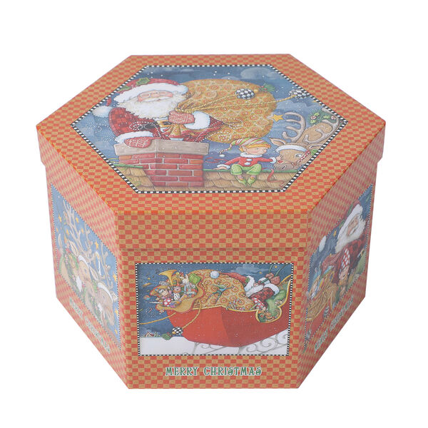 14er-Set Weihnachtskugeln in Geschenkbox, Weihnachtsmotiv, Durchmesser 7,5 cm, Golden und Mehrfarbig image number 5