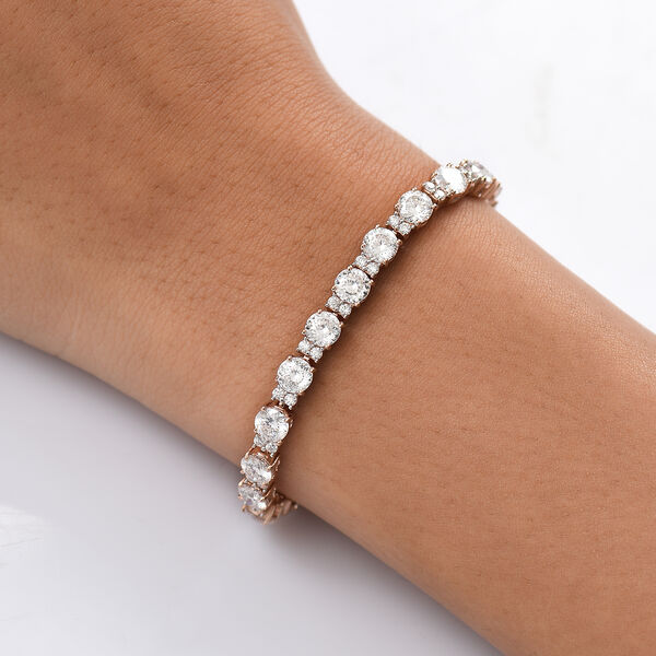 D’Joy Moissanit Armband, 925 Silber 750 Roségold Vermeil image number 3