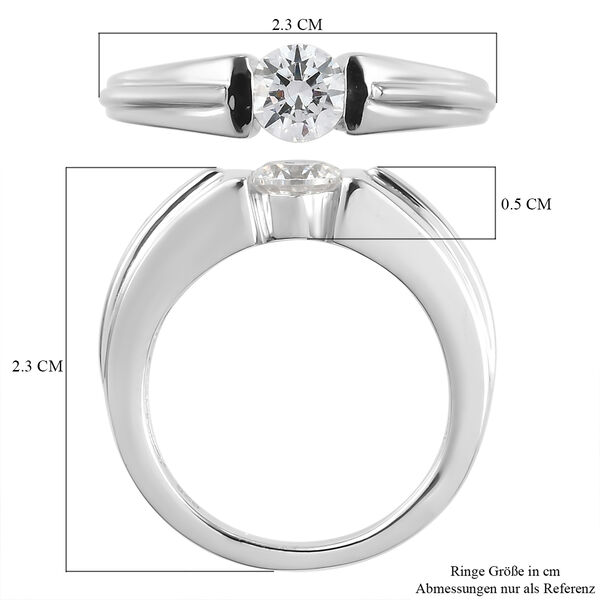LUSTRO STELLA Hergestellt mit Feinster ZIRKONIA Ring 925 Silber platiniert image number 7
